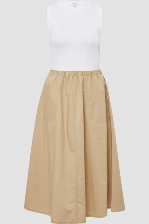 QS by s.Oliver Ärmelloses Midikleid im Fabricmix