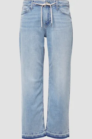 QS by s.Oliver Cropped-Jeans Karolin / Regular Fit / Mid Rise / Straight Leg / offener Saum
