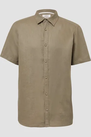 QS by s.Oliver Regular Fit: Leichtes Kurzarmhemd aus 100% Leinen