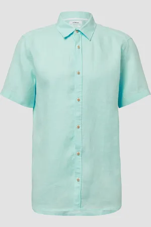 QS by s.Oliver Regular Fit: Leichtes Kurzarmhemd aus 100% Leinen
