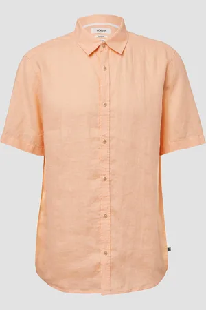 QS by s.Oliver Regular Fit: Leichtes Kurzarmhemd aus 100% Leinen