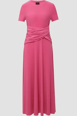QS by s.Oliver Tailliertes Maxikleid mit Raffung