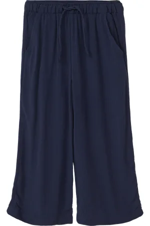 QS by s.Oliver Wide-Leg-Hose aus crinkled Viskose mit Elastikbund