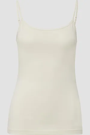 QS by s.Oliver Slim-Fit-Top aus Baumwollmix mit verstellbaren Spaghettiträgern