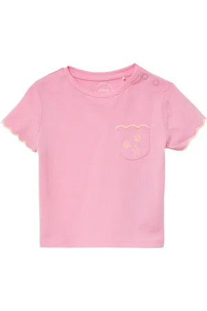 QS by s.Oliver Jersey-T-Shirt mit Bogenkante und Brusttasche