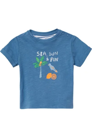 QS by s.Oliver Baumwoll-T-Shirt mit Stickerei und Print
