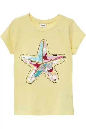 QS by s.Oliver T-Shirt im A-Shape mit Wendepailletten