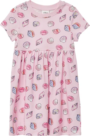 QS by s.Oliver Ausgestelltes Jersey-Kleid mit All-over-Print