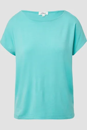 QS by s.Oliver Fließendes Jersey-Shirt mit überschnittenen Schultern