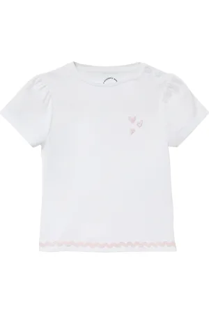 QS by s.Oliver Baumwoll-T-Shirt in A-Shape mit Stickerei