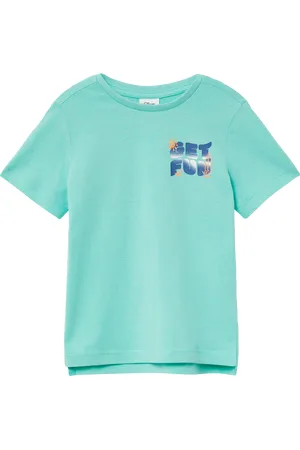 QS by s.Oliver Baumwoll-T-Shirt mit Front- und Rückenprint
