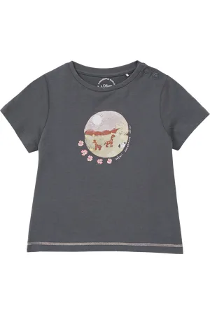 QS by s.Oliver T-Shirt im A-Shape mit Glitzerprint