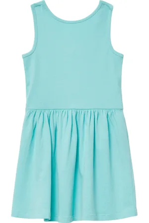 QS by s.Oliver Kurzes Kleid aus Baumwollmix mit Rücken-Detail