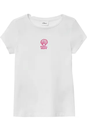 QS by s.Oliver Ausgestelltes T-Shirt mit Stickerei