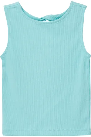 QS by s.Oliver Ripp-Top mit Cut-out am Rücken