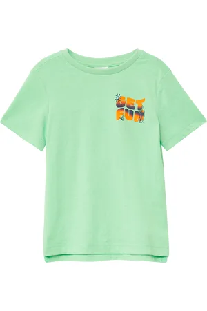 QS by s.Oliver Baumwoll-T-Shirt mit Front- und Rückenprint