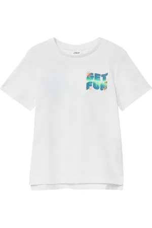 QS by s.Oliver Baumwoll-T-Shirt mit Front- und Rückenprint