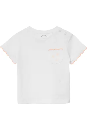 QS by s.Oliver Jersey-T-Shirt mit Bogenkante und Brusttasche