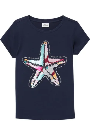 QS by s.Oliver T-Shirt im A-Shape mit Wendepailletten