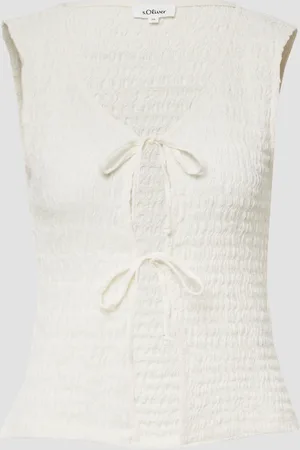 QS by s.Oliver Strukturierte Slim-Fit-Weste aus Baumwollmix