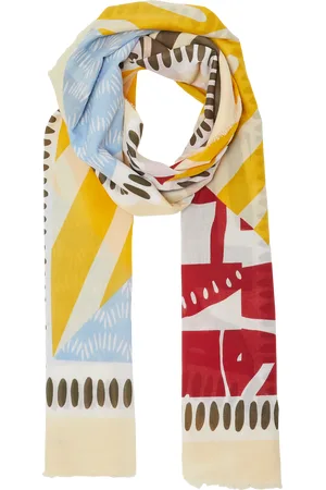 QS by s.Oliver Tuch mit All-over-Print und Fransen