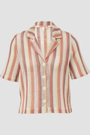 QS by s.Oliver Verkürzte Bluse in Häkeloptik
