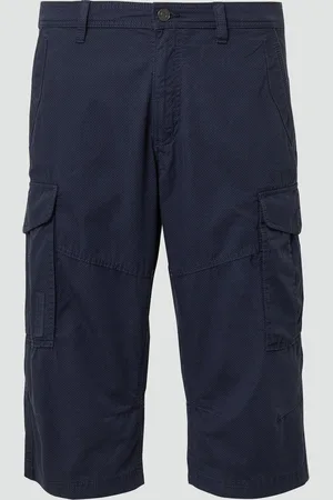 QS by s.Oliver File: Gemusterte Cargo-Bermuda aus Baumwollmix im Relaxed Fit