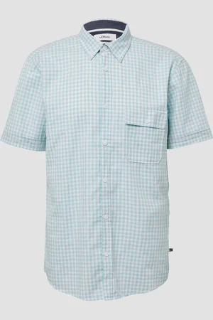 QS by s.Oliver Regular Fit: Kariertes Hemd aus Baumwolle mit Button-Down-Kragen