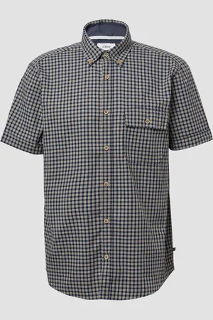 QS by s.Oliver Regular Fit: Kariertes Hemd aus Baumwolle mit Button-Down-Kragen