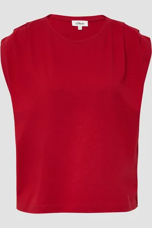 QS by s.Oliver Verkürztes T-Shirt mit Faltendetails