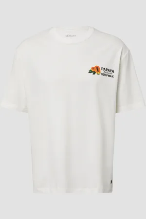 QS by s.Oliver Baumwoll-T-Shirt im Relaxed Fit mit Front- und Rückenprint