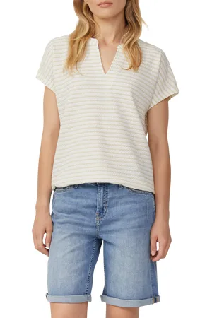 QS by s.Oliver Strukturiertes T-Shirt im Relaxed Fit