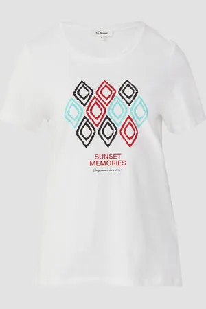 QS by s.Oliver Jersey-T-Shirt mit Frontprint