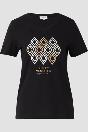 QS by s.Oliver Jersey-T-Shirt mit Frontprint