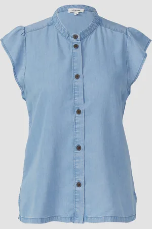 QS by s.Oliver Lyocell-Bluse mit Flügelärmeln