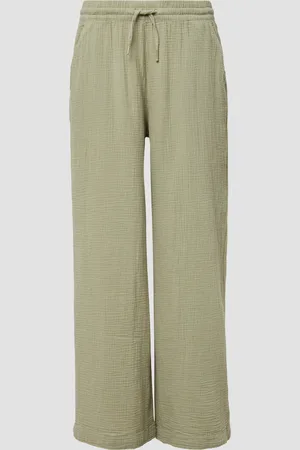 QS by s.Oliver Musselin Hose mit weitem Bein
