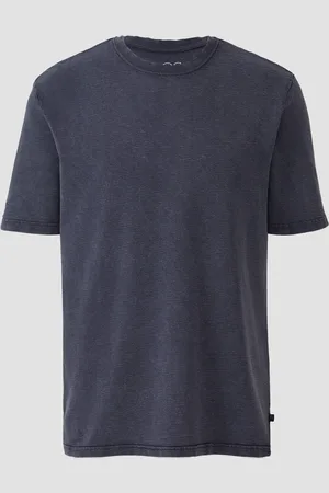 QS by s.Oliver Gewaschenes T-Shirt mit Flammgarnstruktur