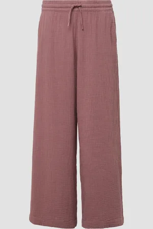 QS by s.Oliver Musselin Hose mit weitem Bein