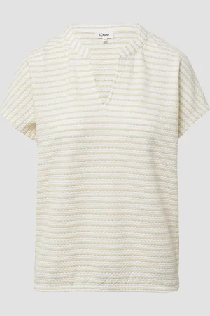 QS by s.Oliver Strukturiertes T-Shirt im Relaxed Fit