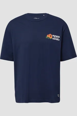 QS by s.Oliver Baumwoll-T-Shirt im Relaxed Fit mit Front- und Rückenprint