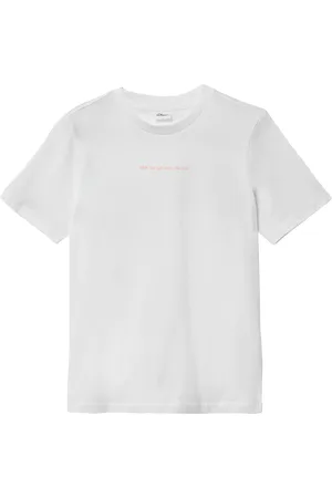 QS by s.Oliver Baumwoll-T-Shirt mit Front- und Rückenprint