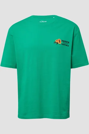 QS by s.Oliver Baumwoll-T-Shirt im Relaxed Fit mit Front- und Rückenprint
