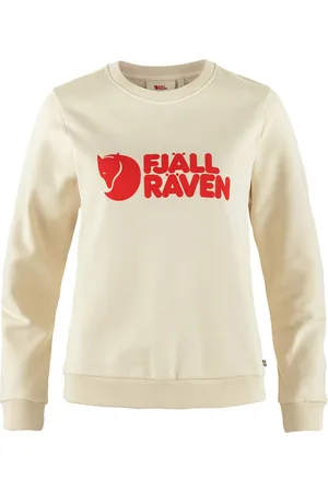 Fjällräven Logo Sweater W Chalk White-Flame