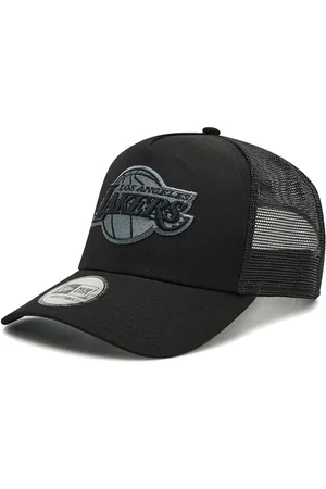 New Era LA Lakers Tonal Black A-Frame Trucker Cap