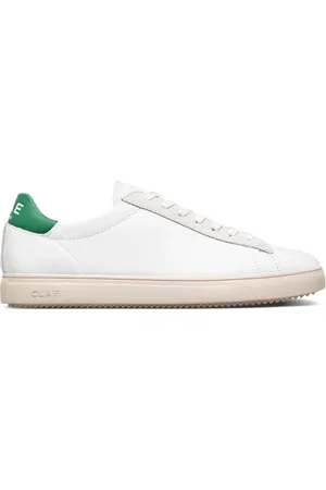 Clae Bradley California White Leather Pine Green