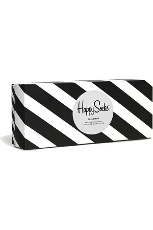 Happy Socks Black and White Gifts Box 4-Pack
