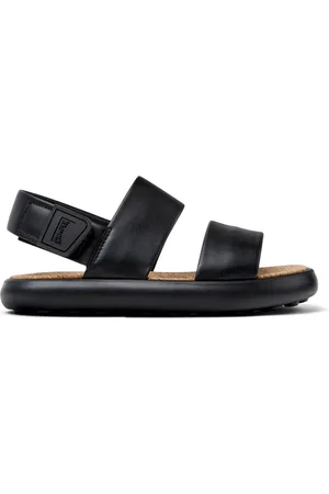 Camper Pelotas Flota Leather Sandals Gobi Negro