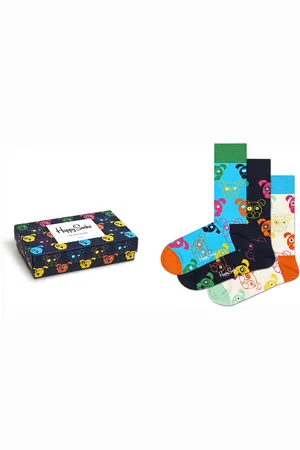 Happy Socks 3-Pack Mixed Dog Socks Gift Set