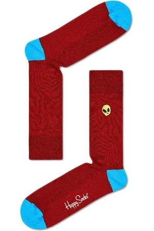 Happy Socks Ribbed Embroidery Alien Sock