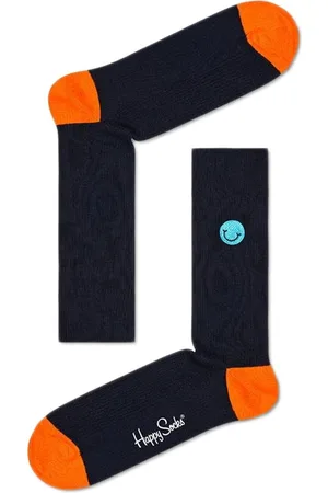 Happy Socks Ribbed Embroidery Smiley Sock